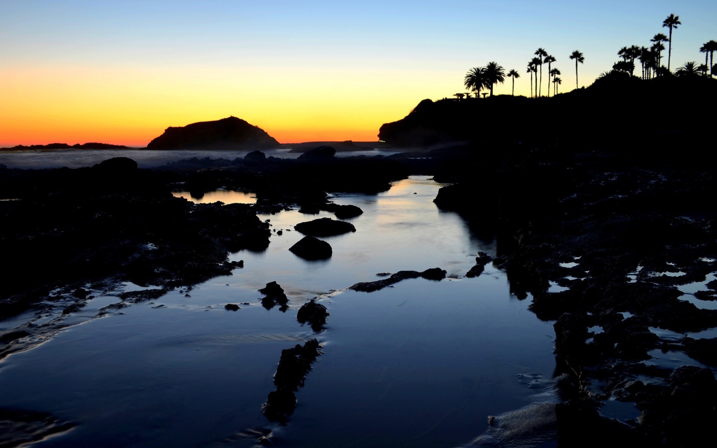 Закат в лагуне