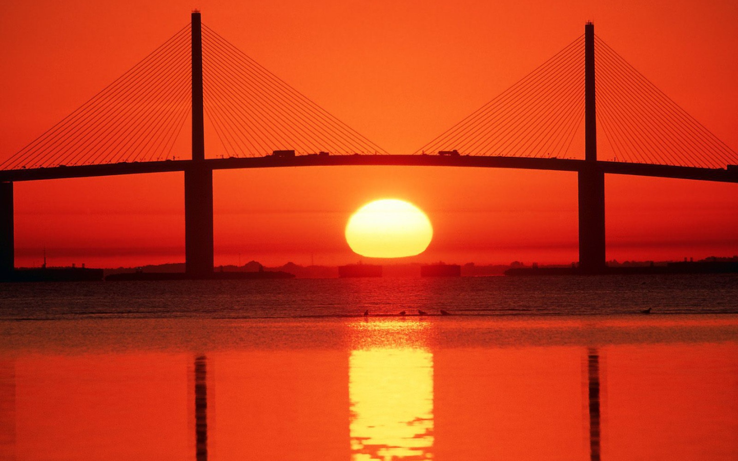 The sun under the bridge