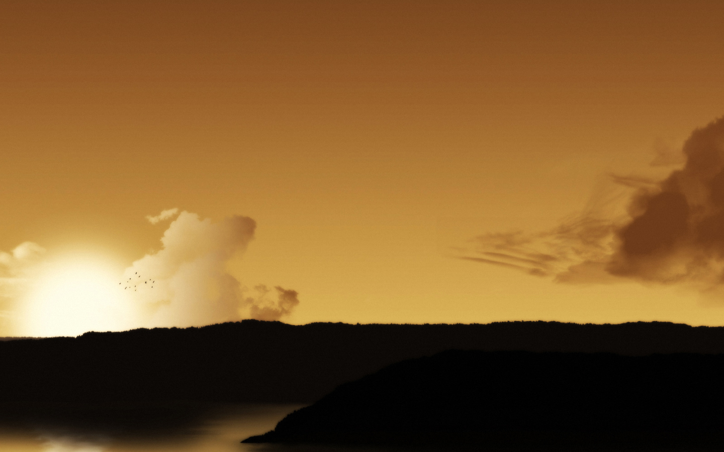 Желтый закат