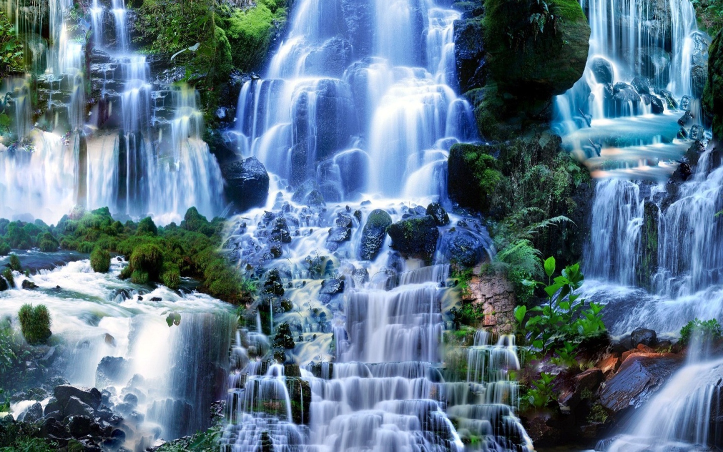 Водопад в лесу