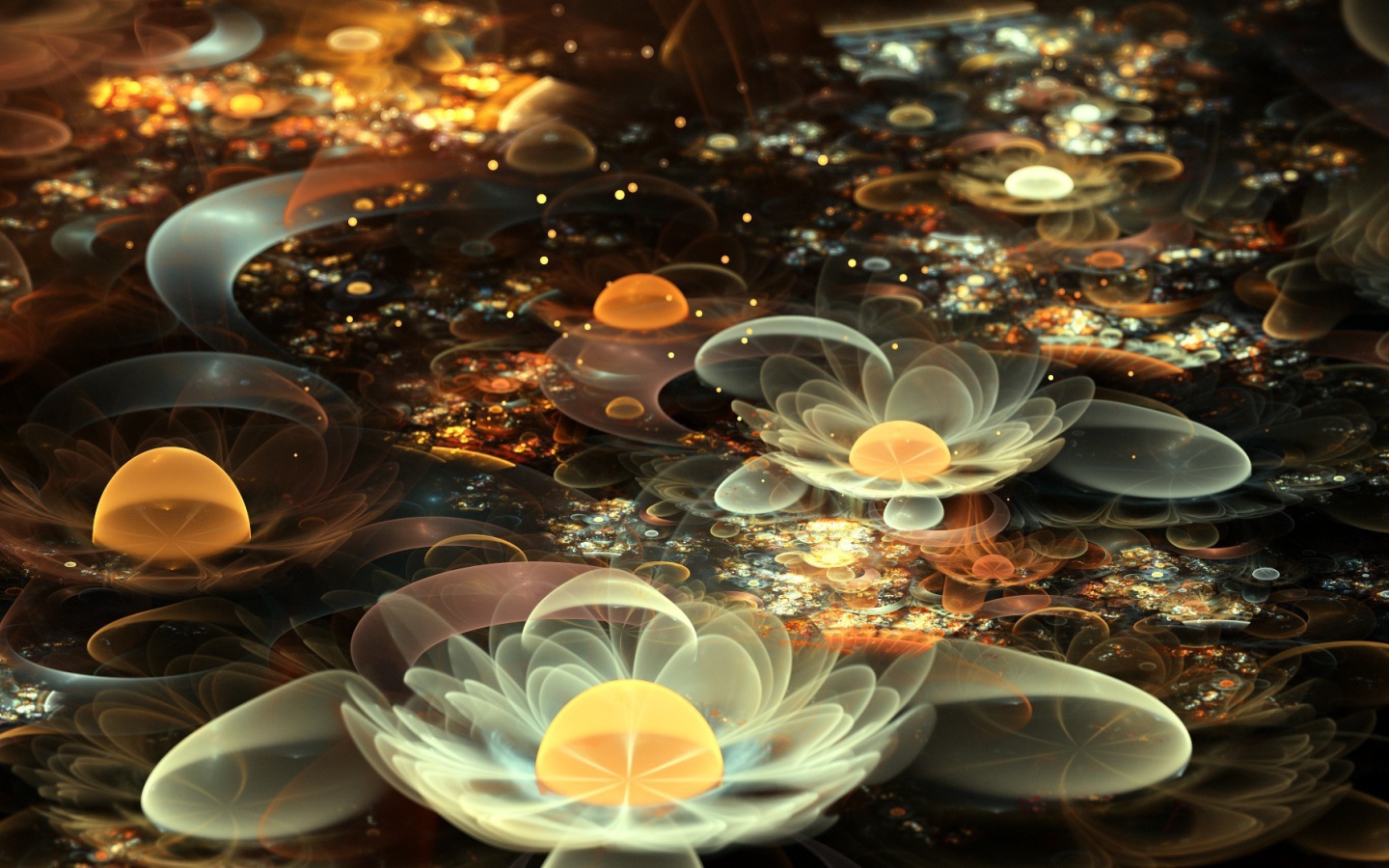 Абстрактные лилии и цветы