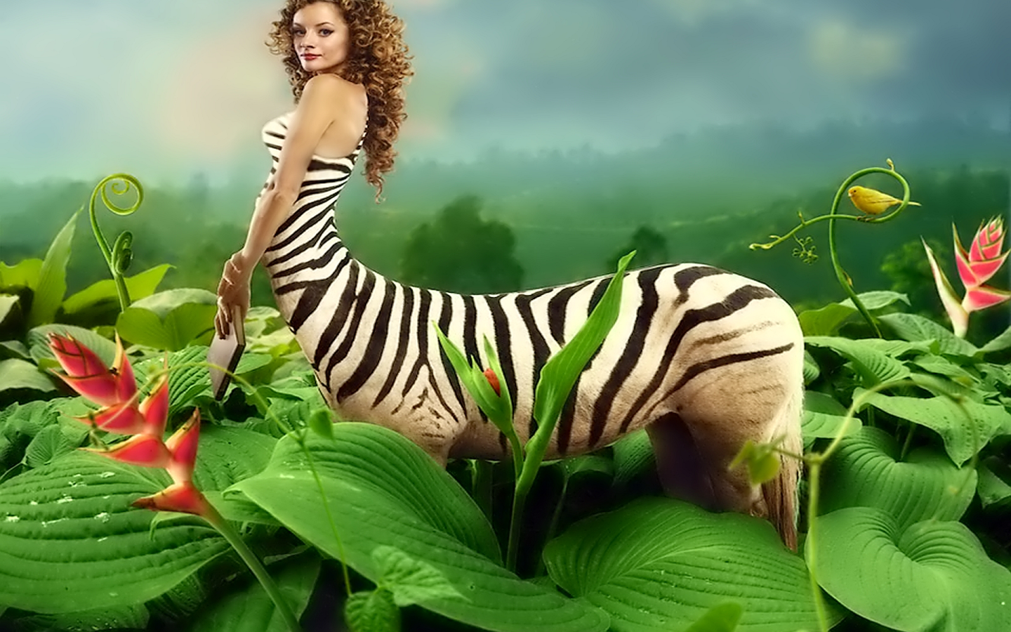 Девушка зебра
