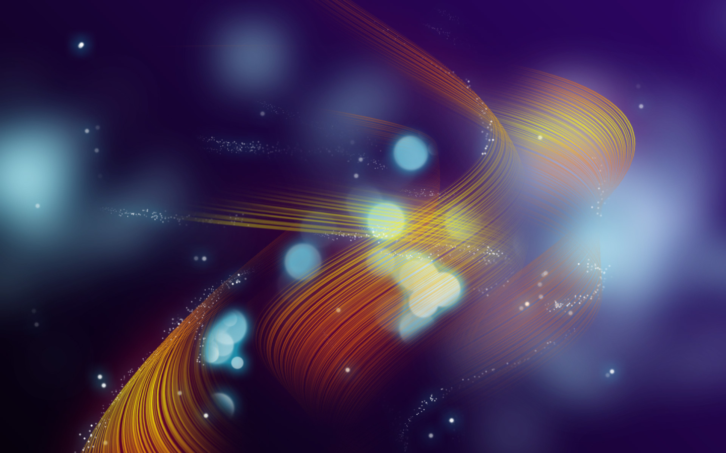 Волнистые линии на синем фоне