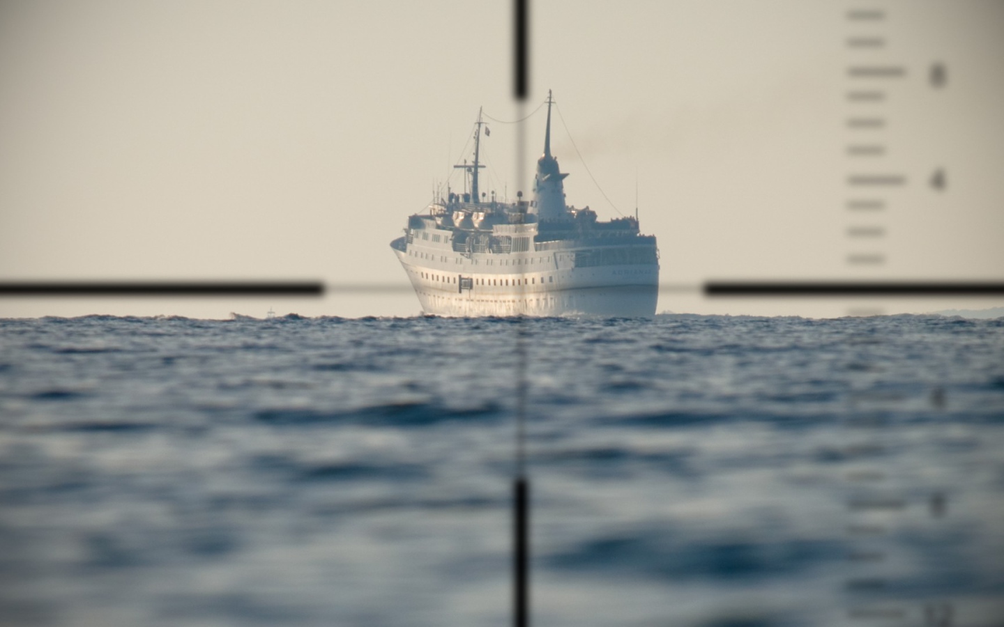 Корабль через перископ