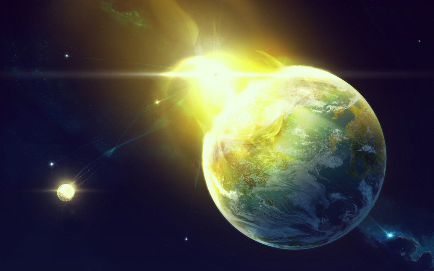 Огненный всплеск на планете