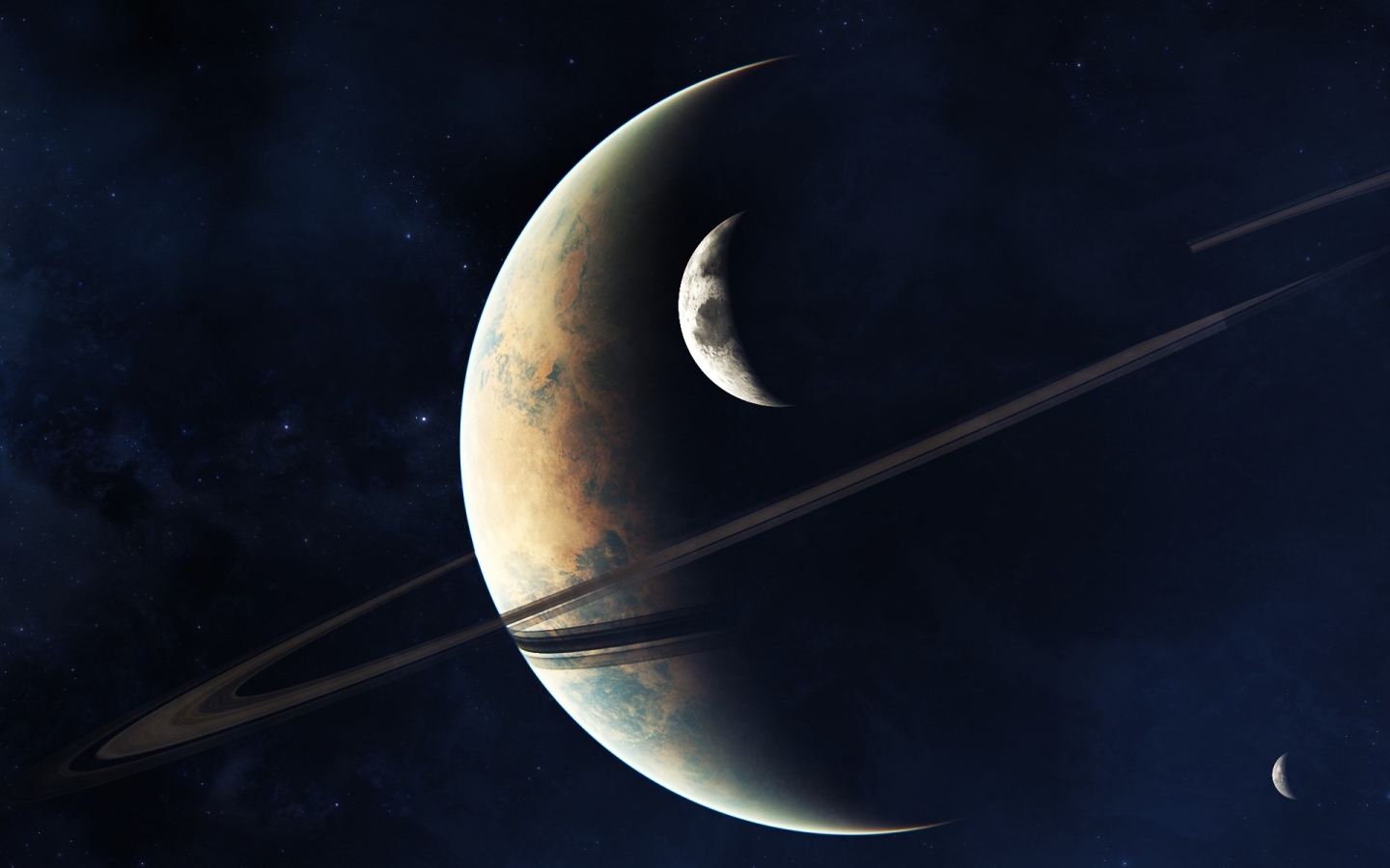 Гигантская планета со спутниками