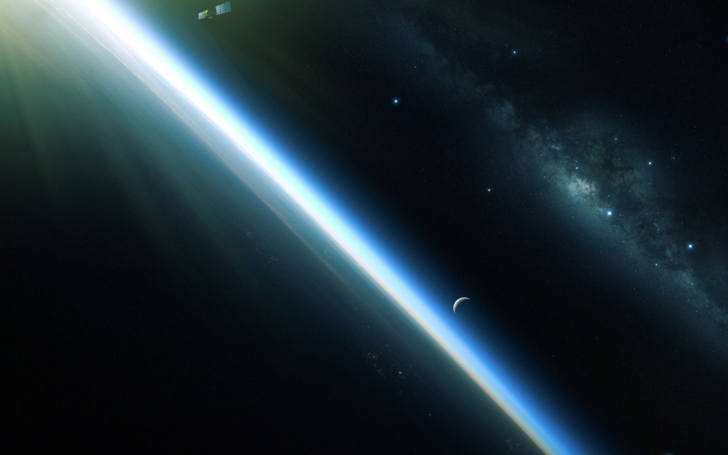 Лучи на чёрном фоне