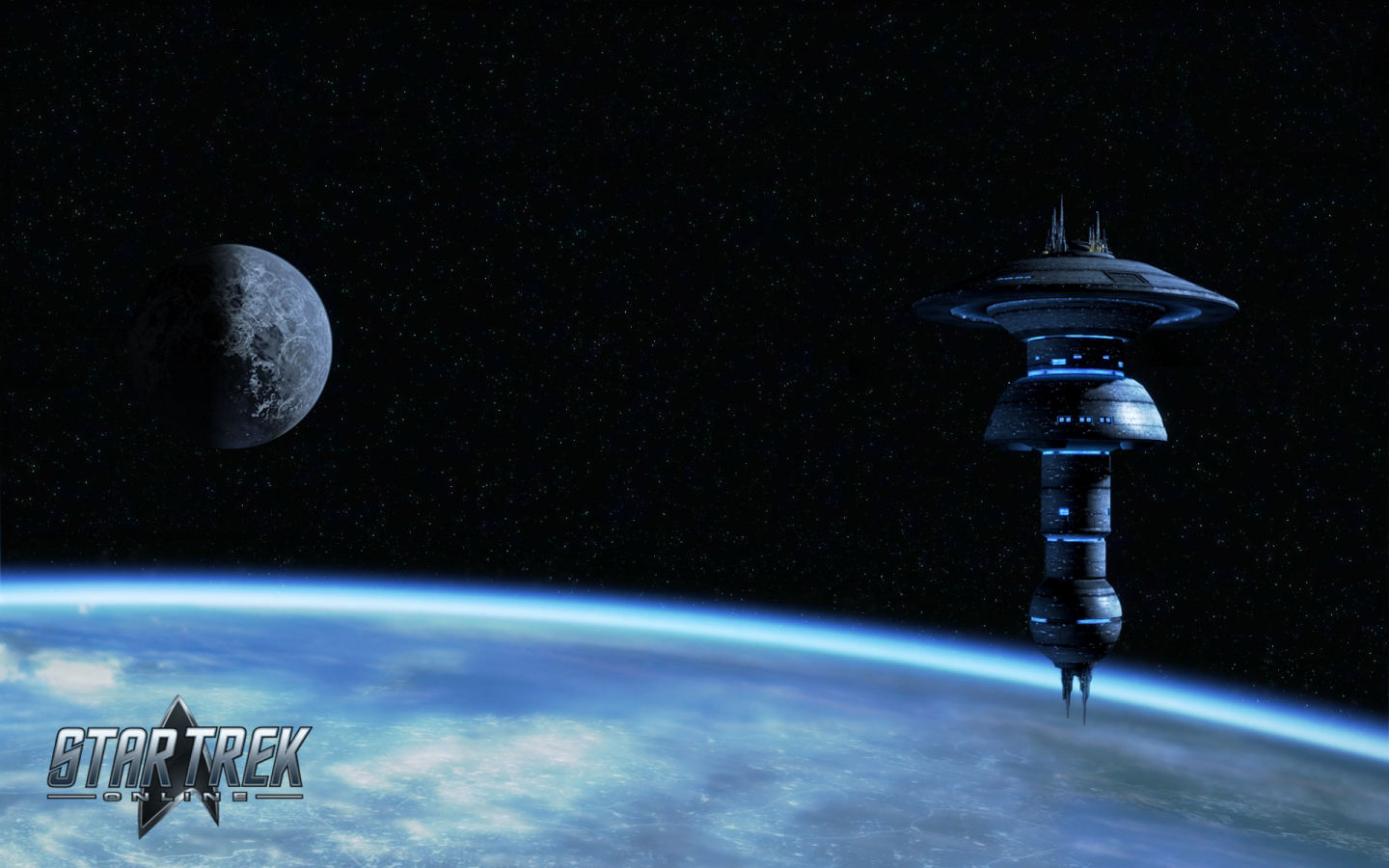 Космическая станция над планетой