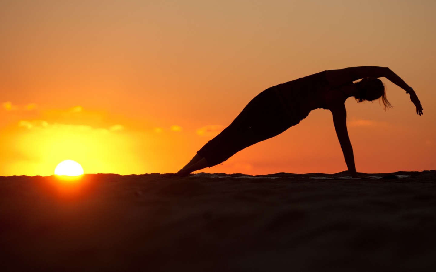 Фитнес на закате