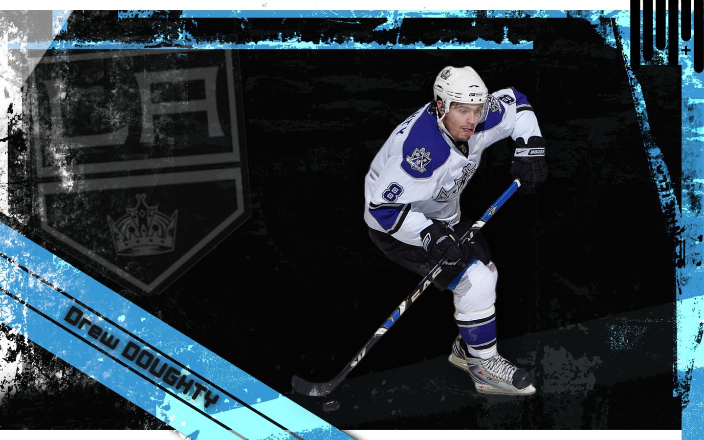 Дрю Даути на черном фоне