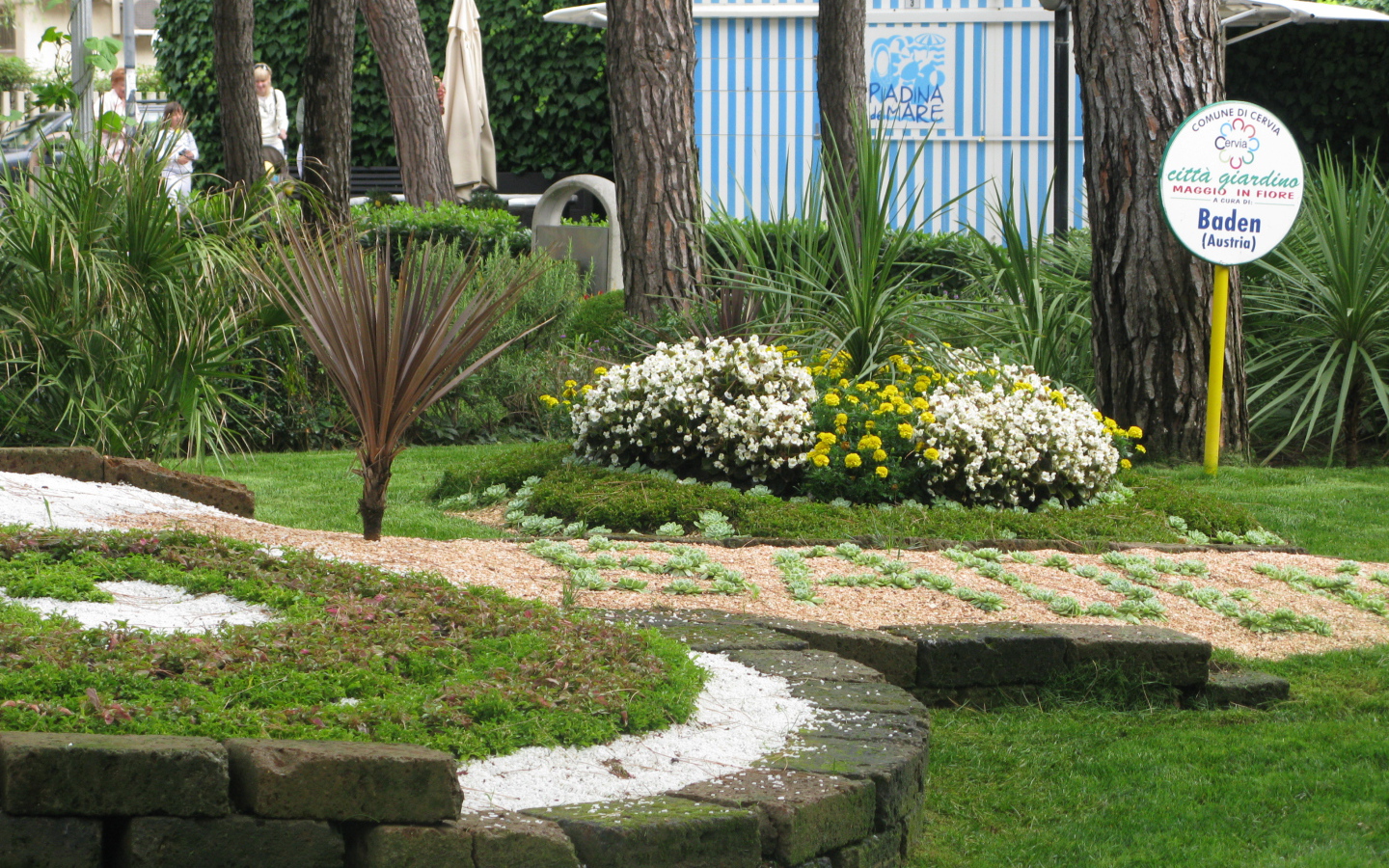Клумба на курорте Баден, Австрия
