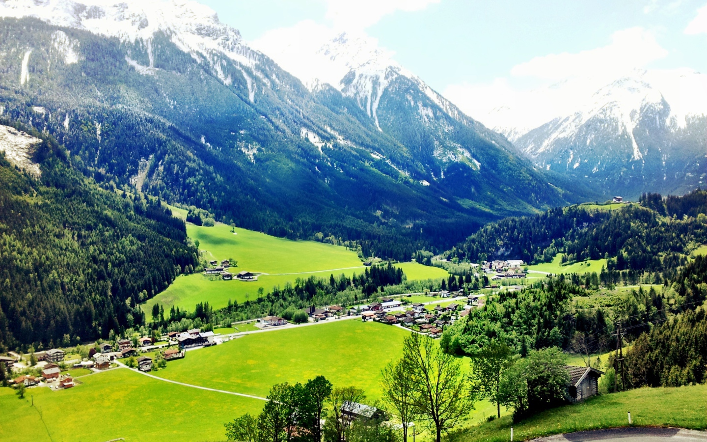 Альпийские луга на курорте Цель-ам-Зее, Австрия