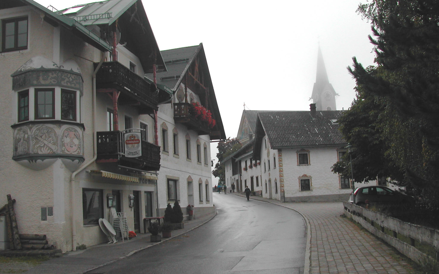 Городская улица на курорте Зеефельд, Австрия