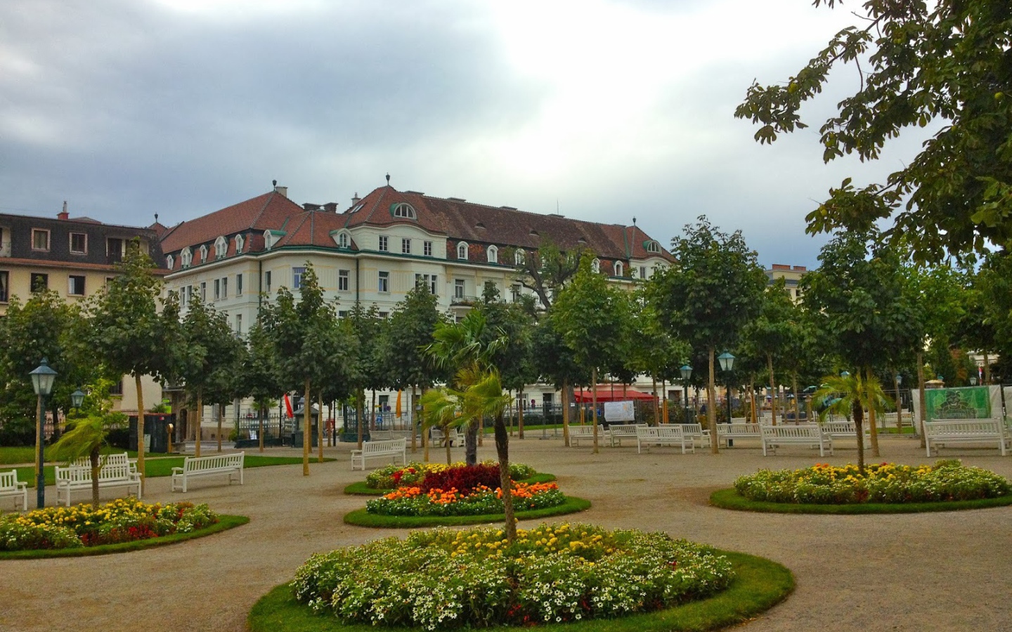 Сквер отдыха на курорте Баден, Австрия