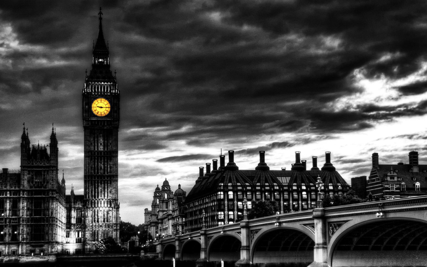 Черно белый Лондон