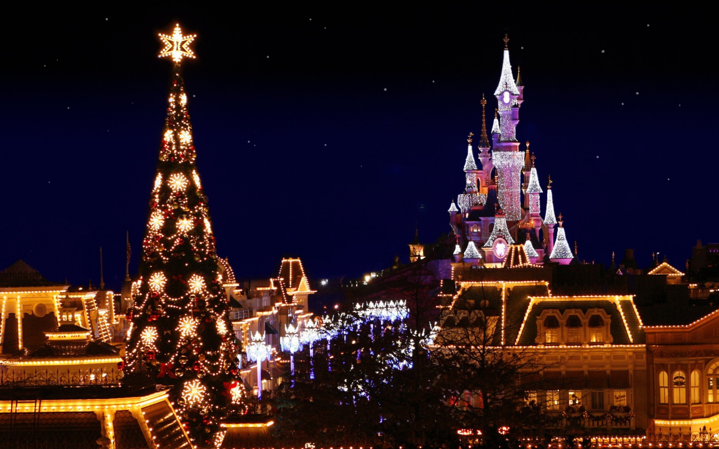 Christmas tree at Disneyland, France