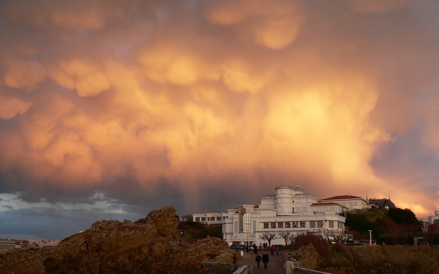 Красивый вид на курорте Биарриц, Франция