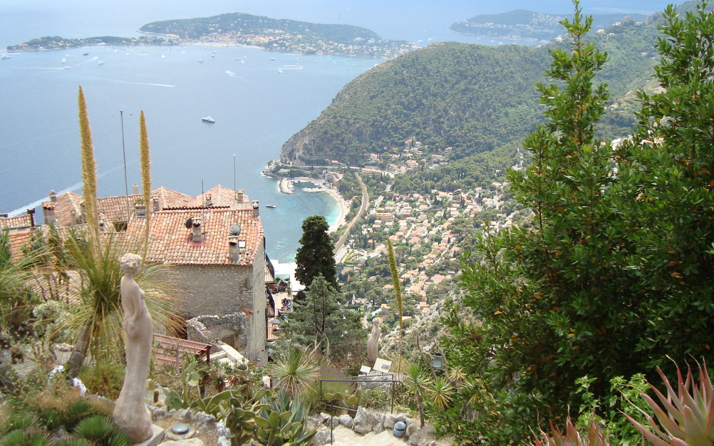 View of the bay in the resort Eze, France
