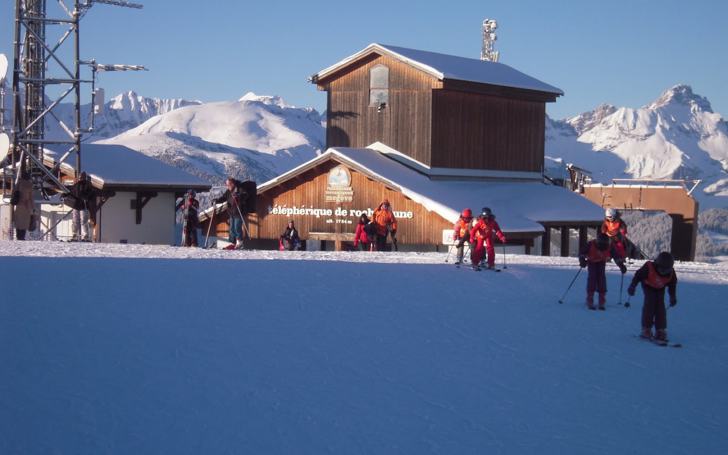 Лыжная трасса на горнолыжном курорте Межев, Франция