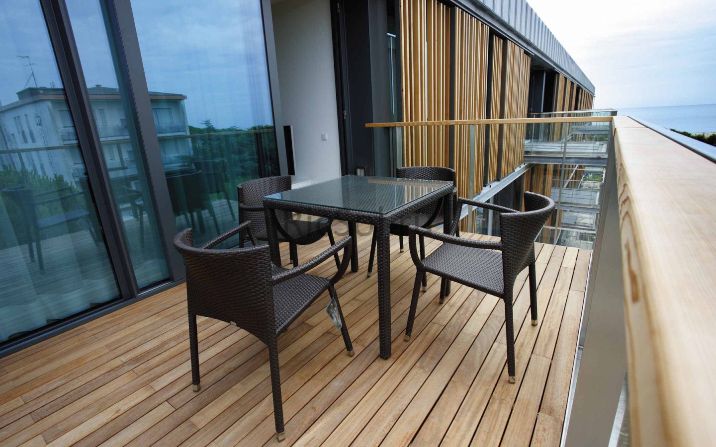 Балкончик в отеле на курорте Лидо ди Езоло, Италия