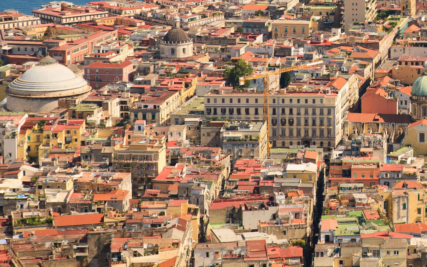 Вид со стены крепости в Неаполе, Италия