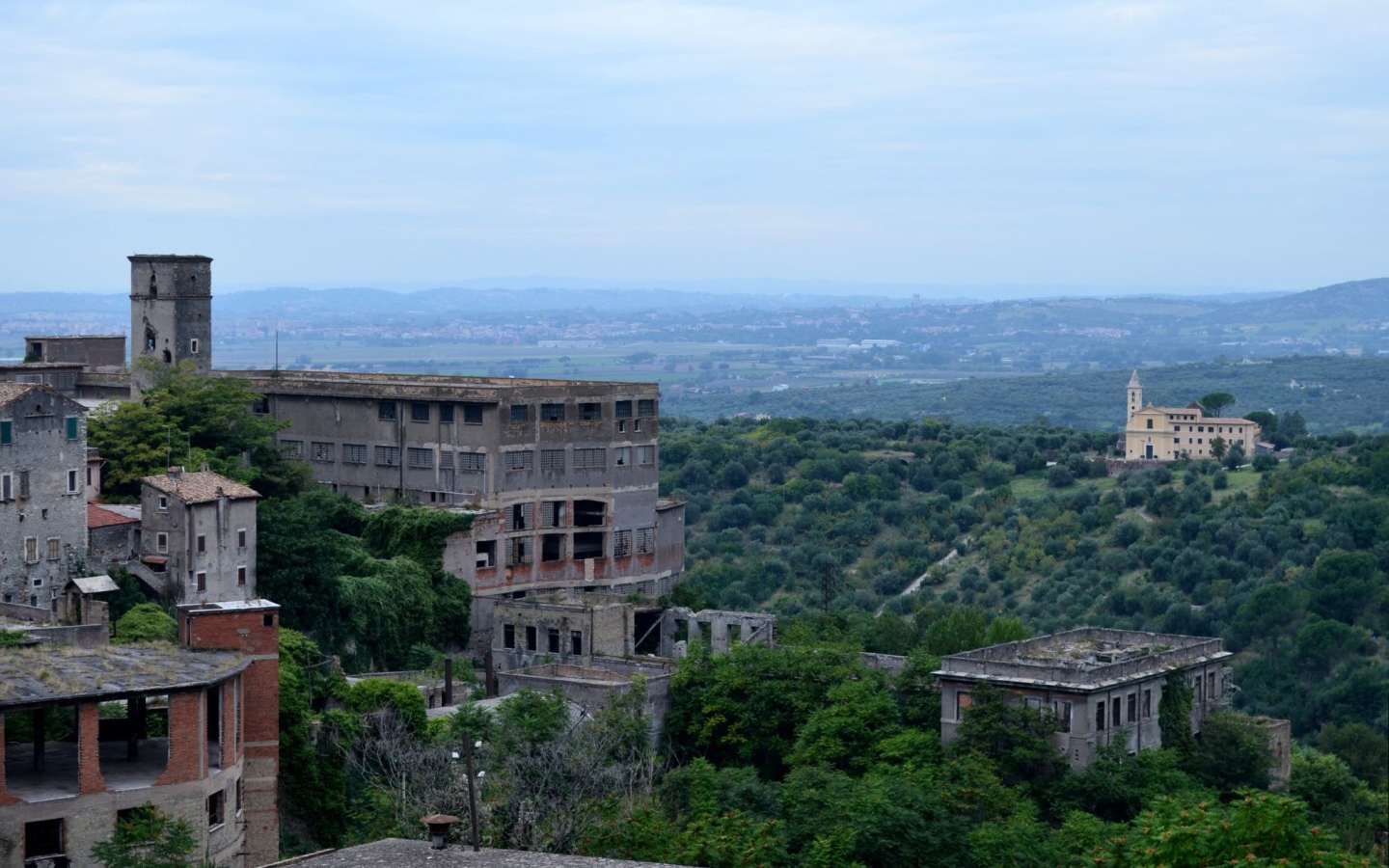Вид с башни в Тиволи, Италия