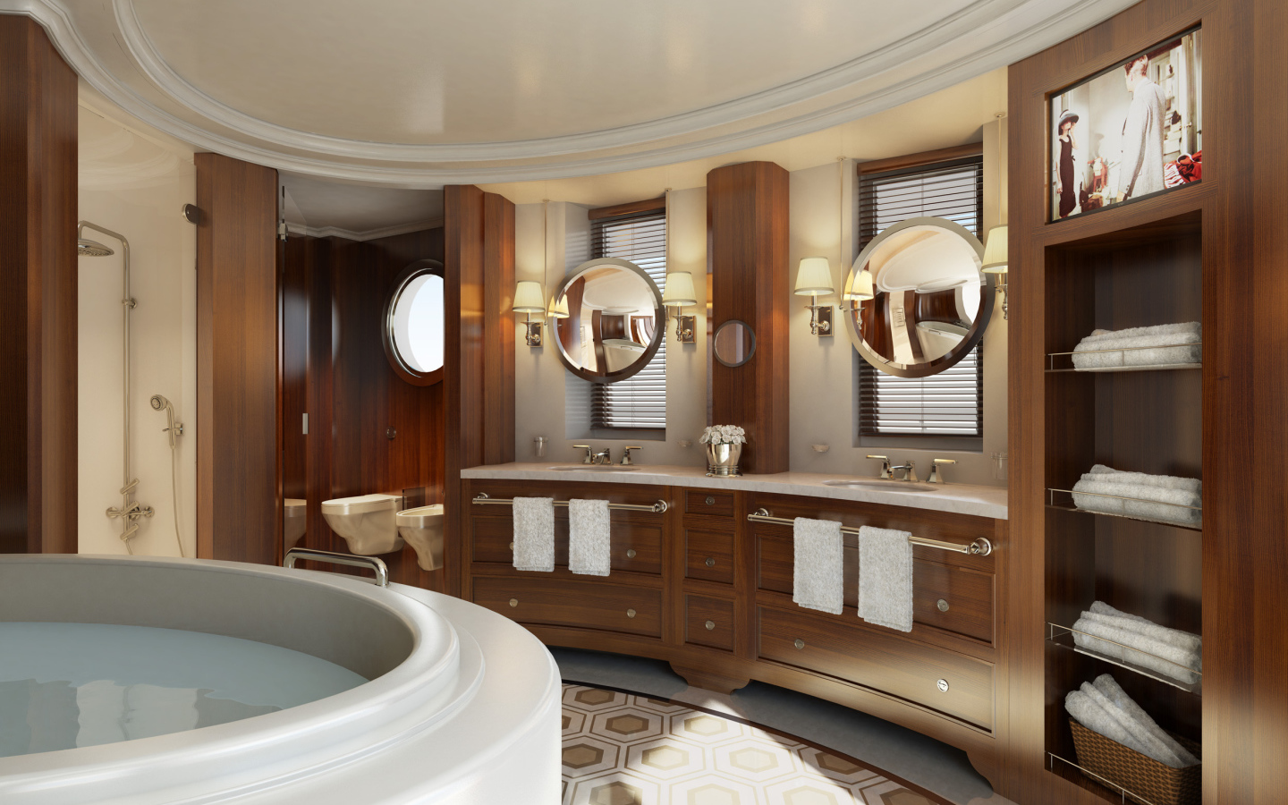 Ванная комната в роскошном отеле