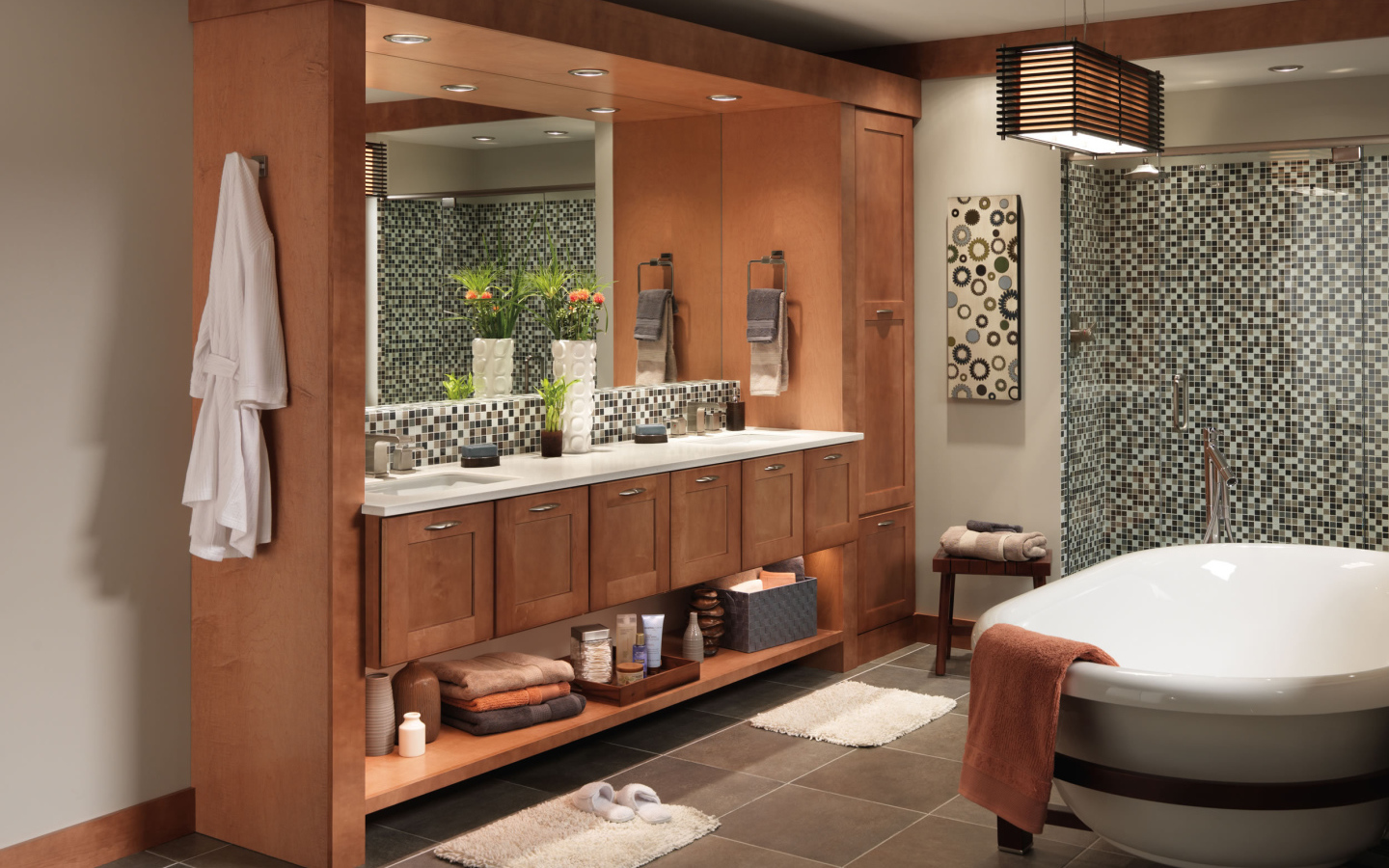 Шкафы с зеркалом для ванной