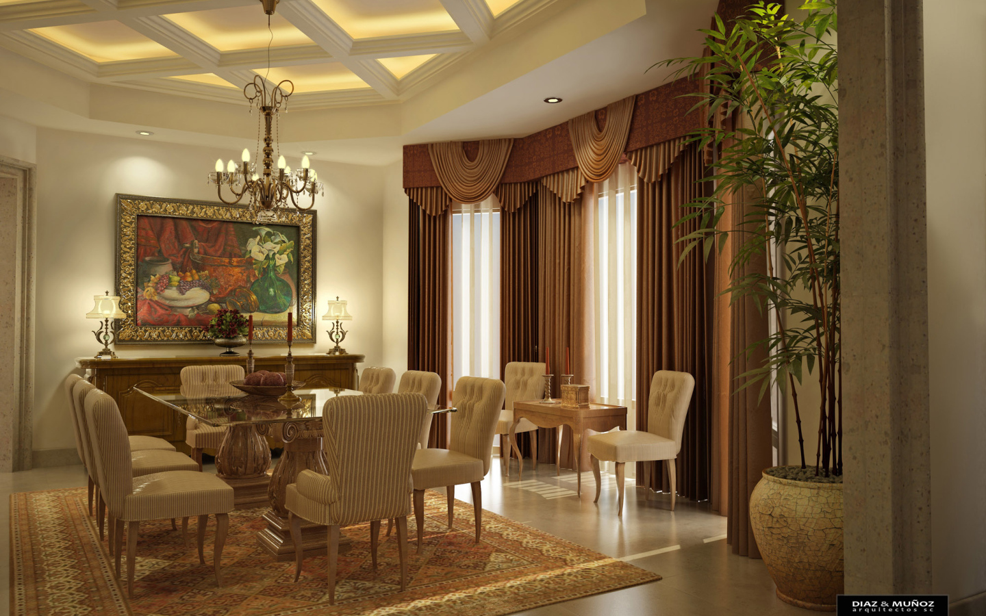 Столовая в богатом доме