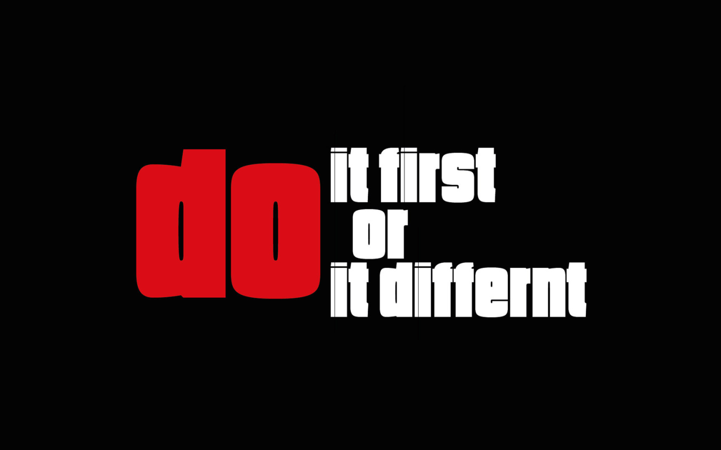 Сделай это первым