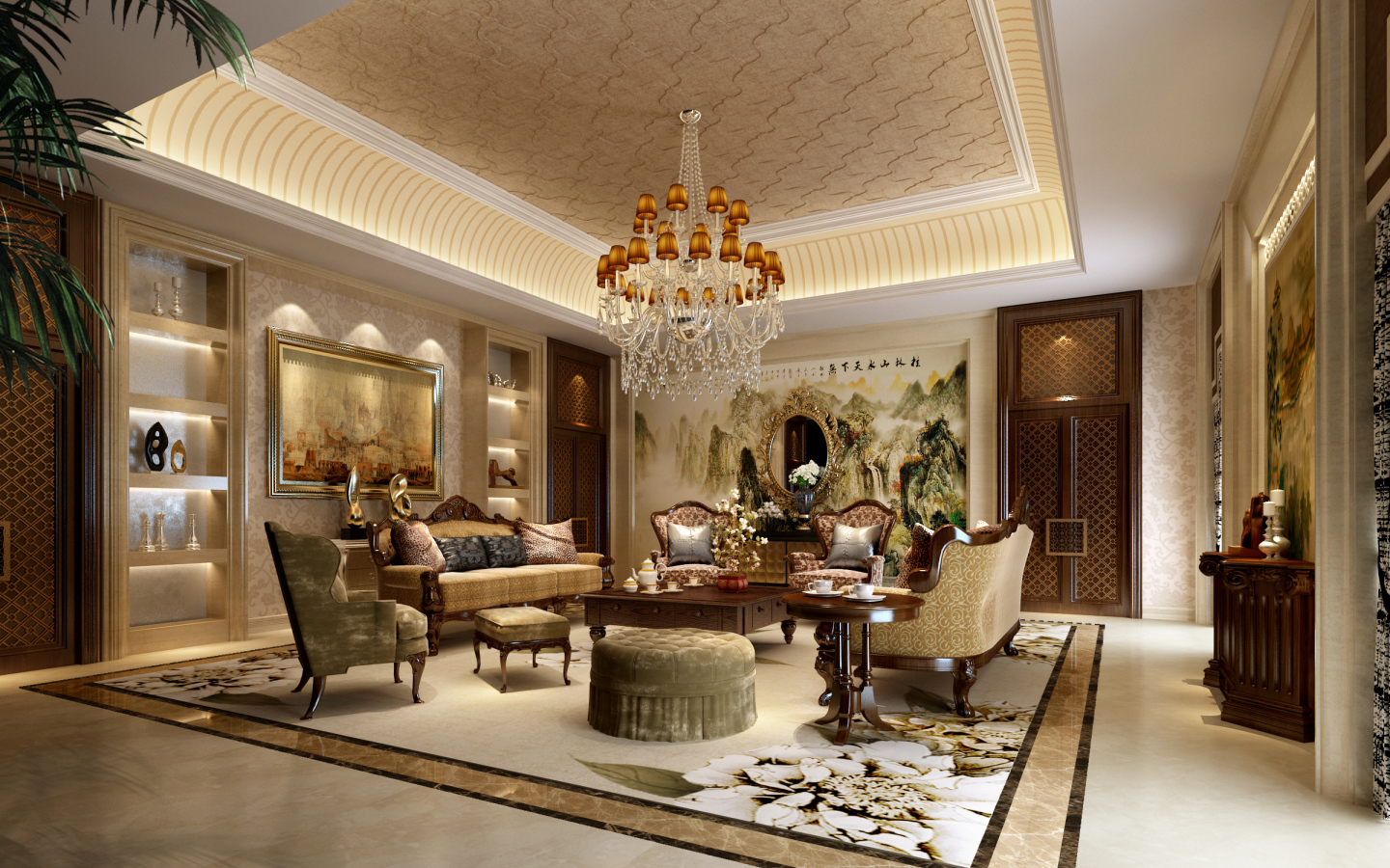 Гостиная в стиле люкс