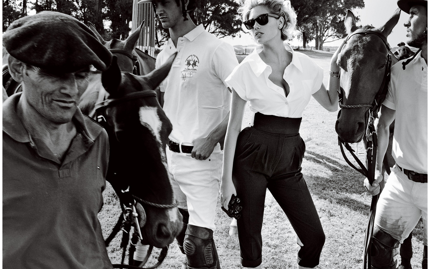 Фотография девушка с лошадьми