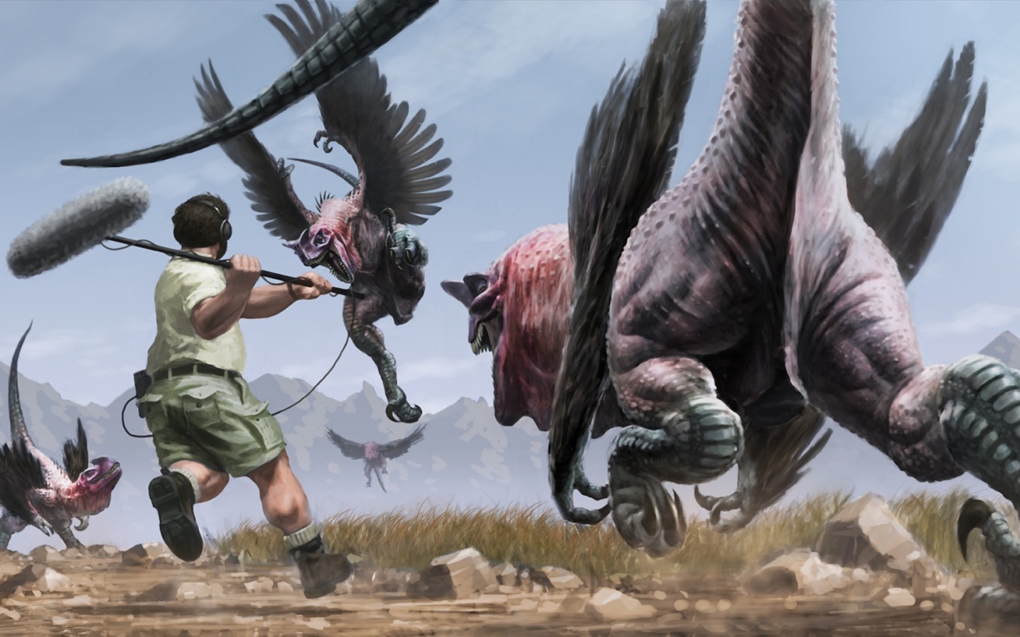 Звукооператор охотится за динозаврами