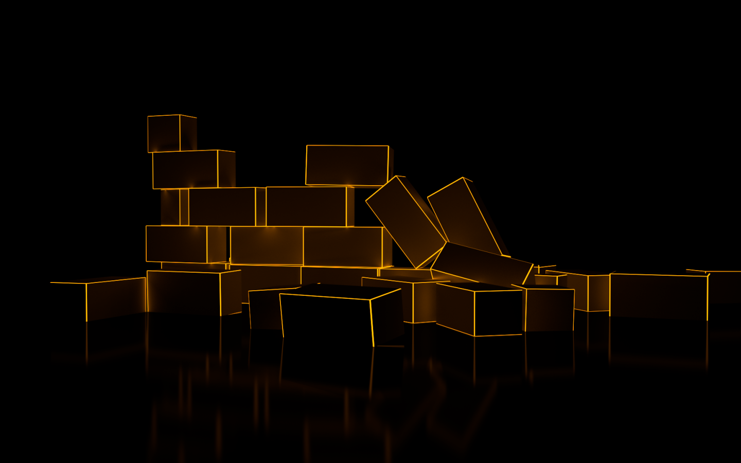 Забор из коричневых параллелепипедов