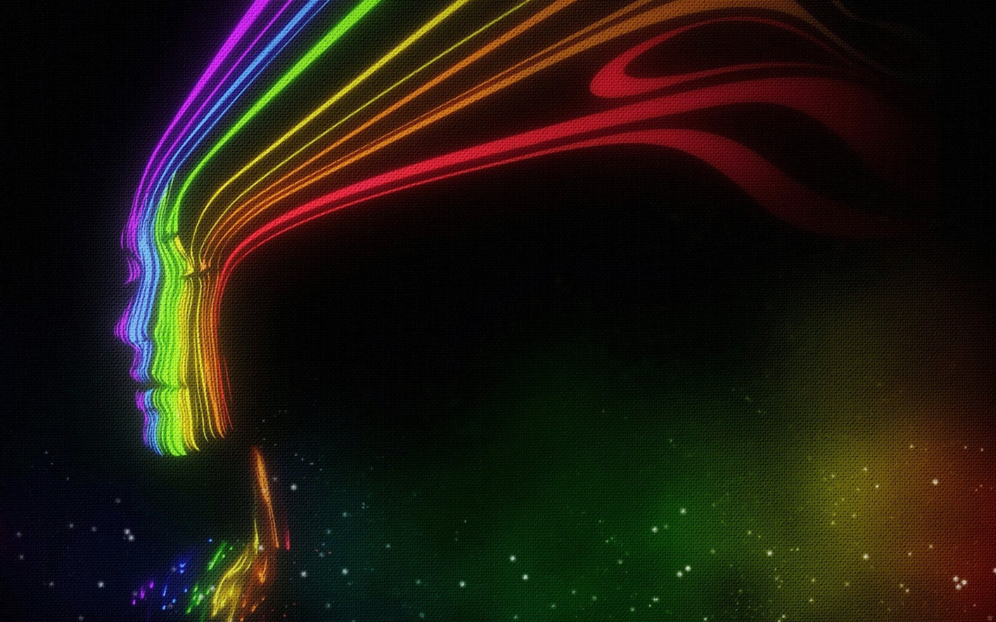 Абстрактное радужное лицо