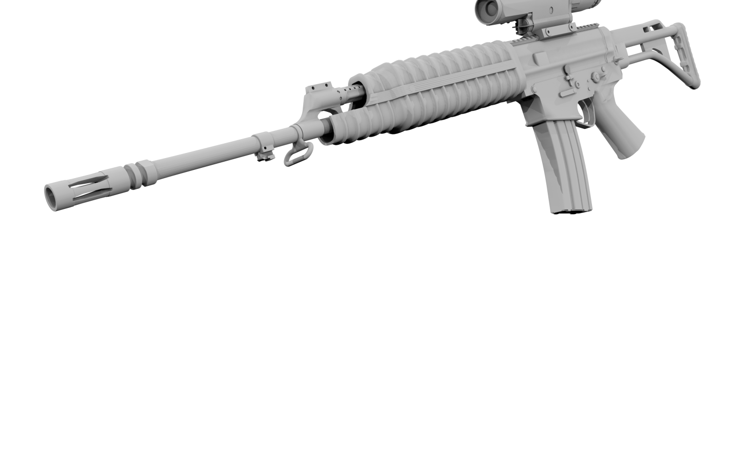 Штурмовая винтовка, 3Д модель