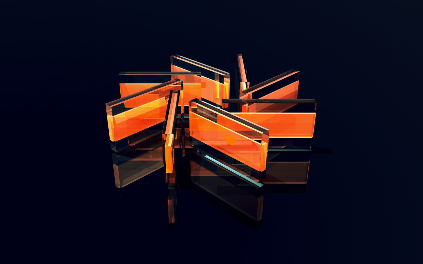 Блоки из оранжевого стекла