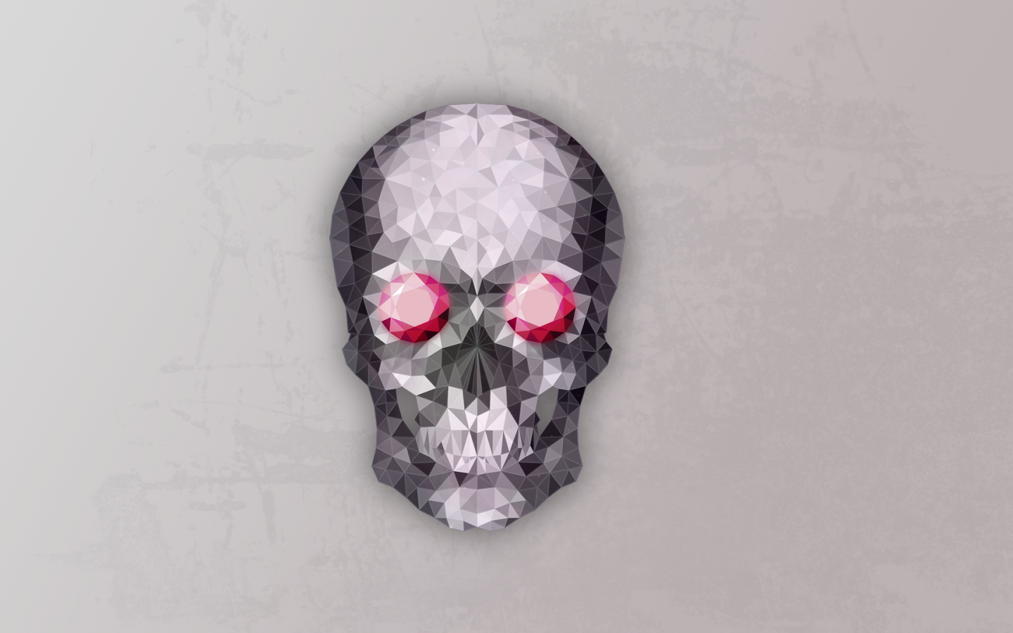 Кристальный красноглазый череп