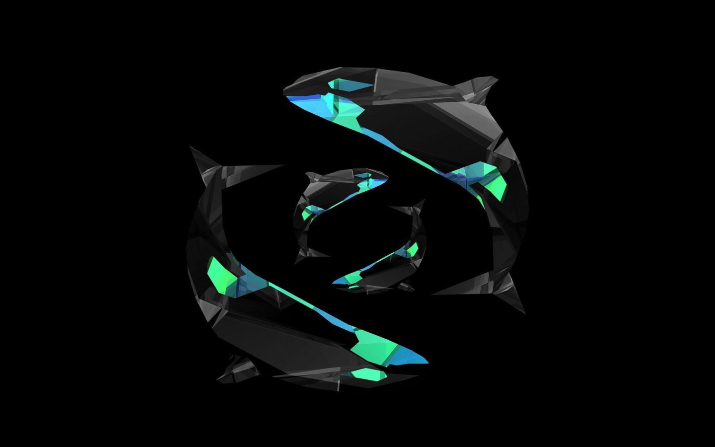 Дельфины, 3-Д графика