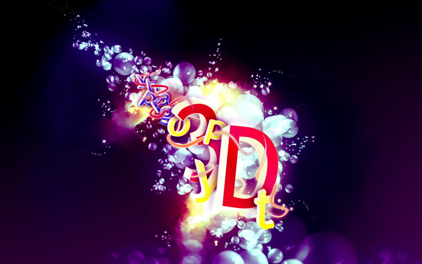 Надпись на пузырьках