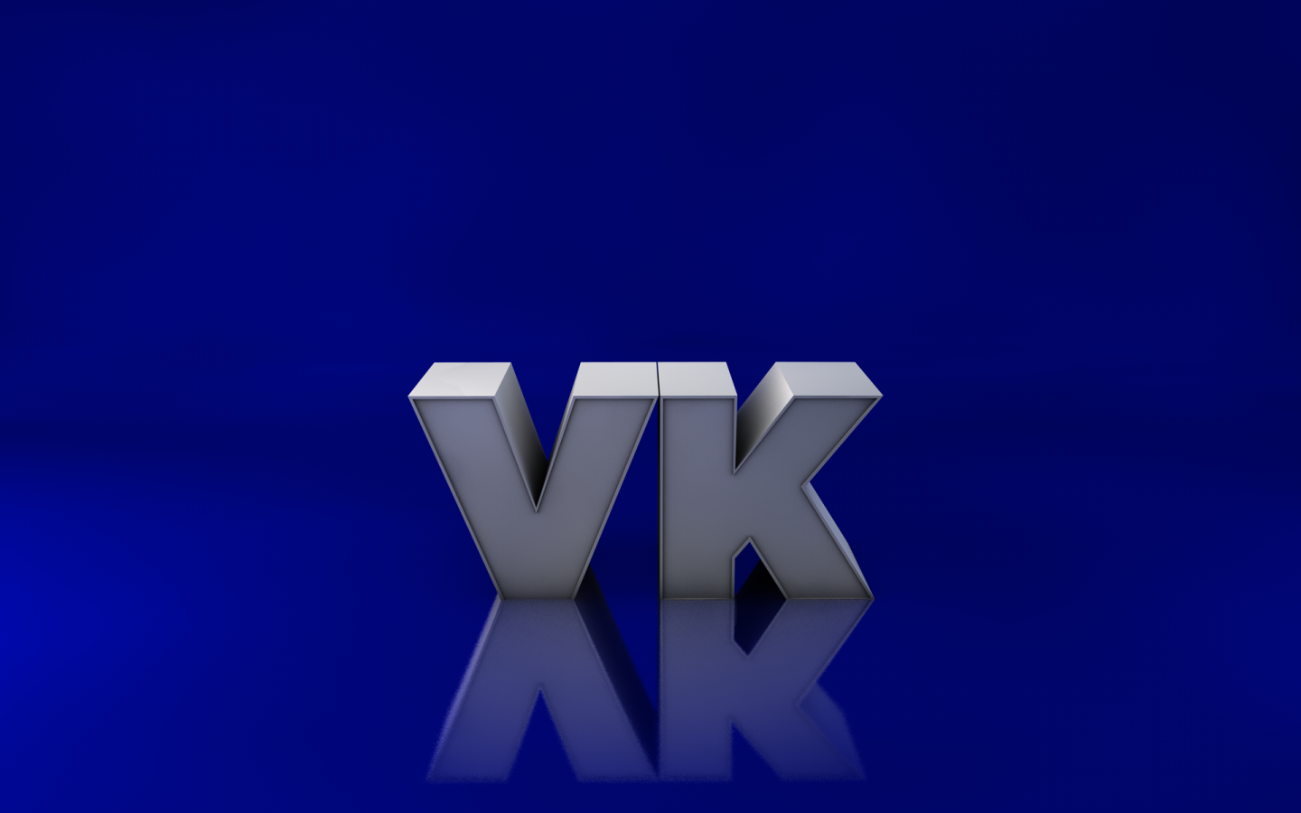 Белые буквы ВК, 3Д модель
