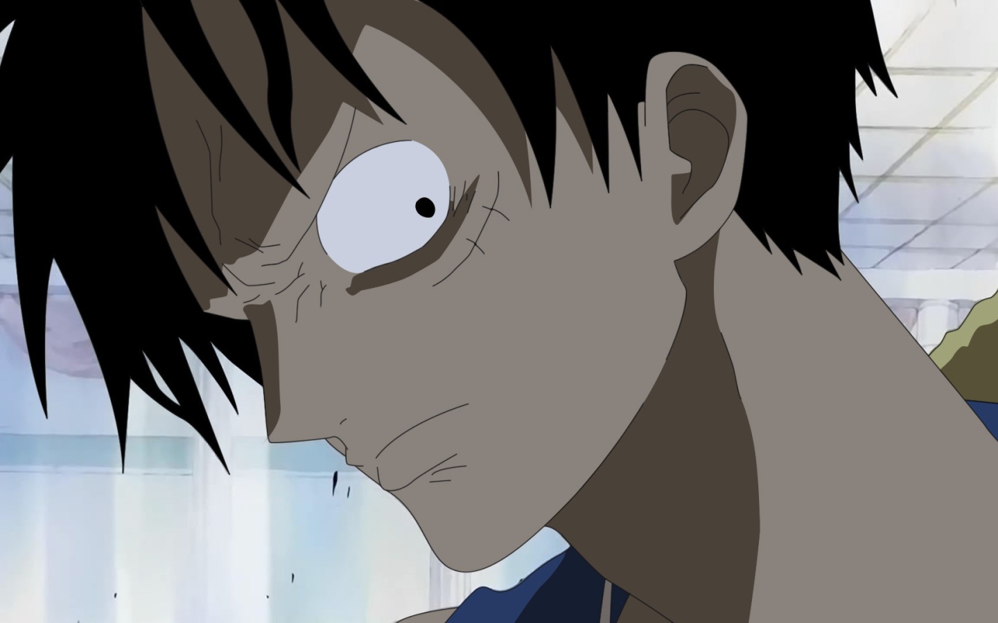 Злой взгляд персонажа аниме Большой куш