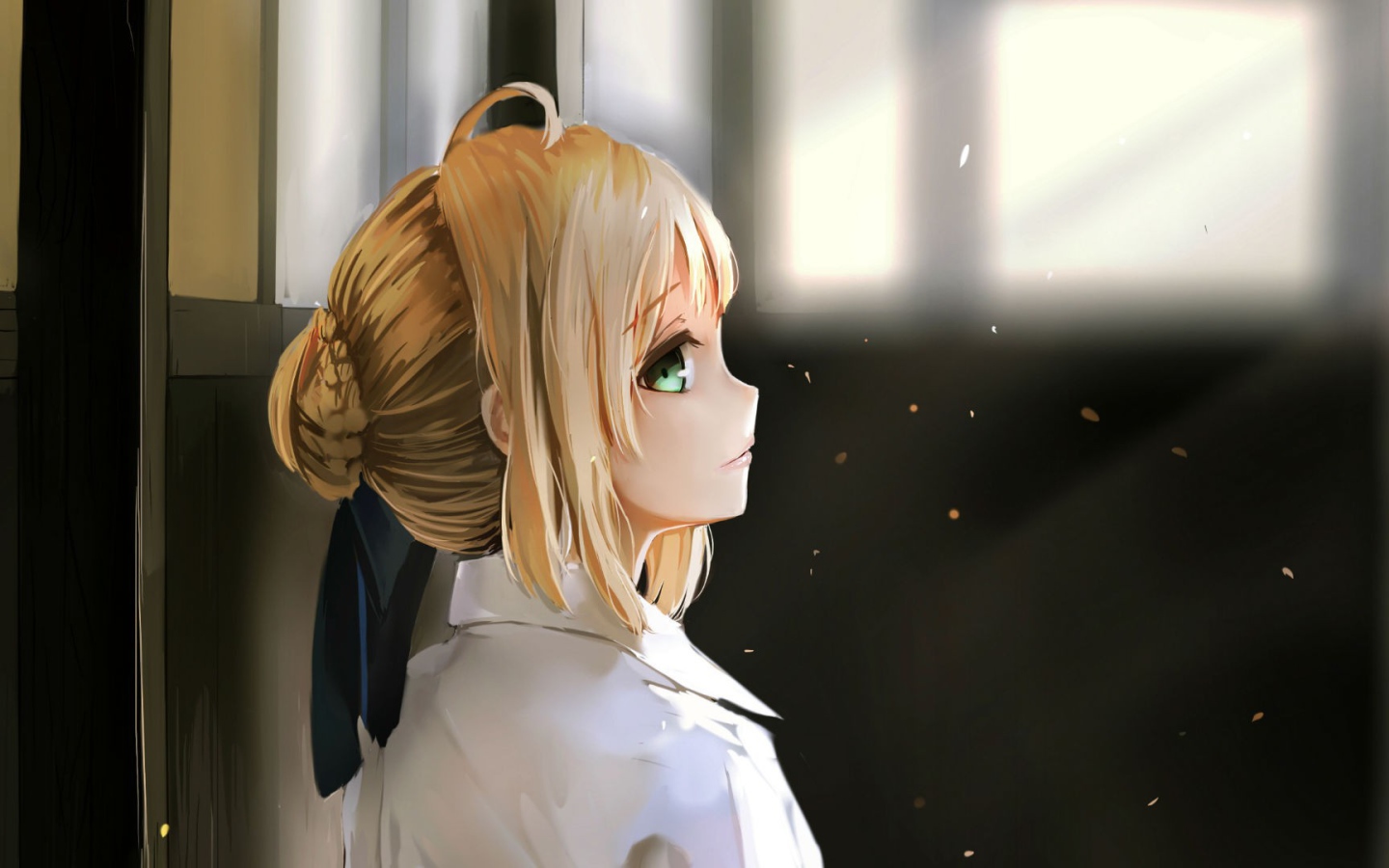 Девушка аниме смотрит вверх, Ночь прибытия