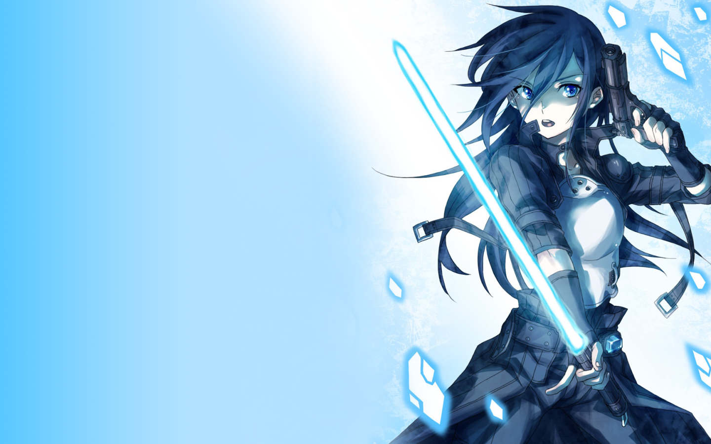 Аниме девушка со световым мечом