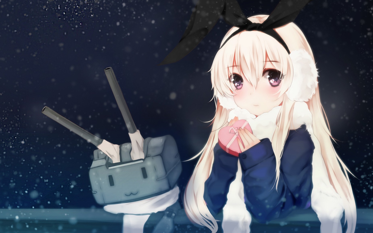 Девушка аниме с роботом