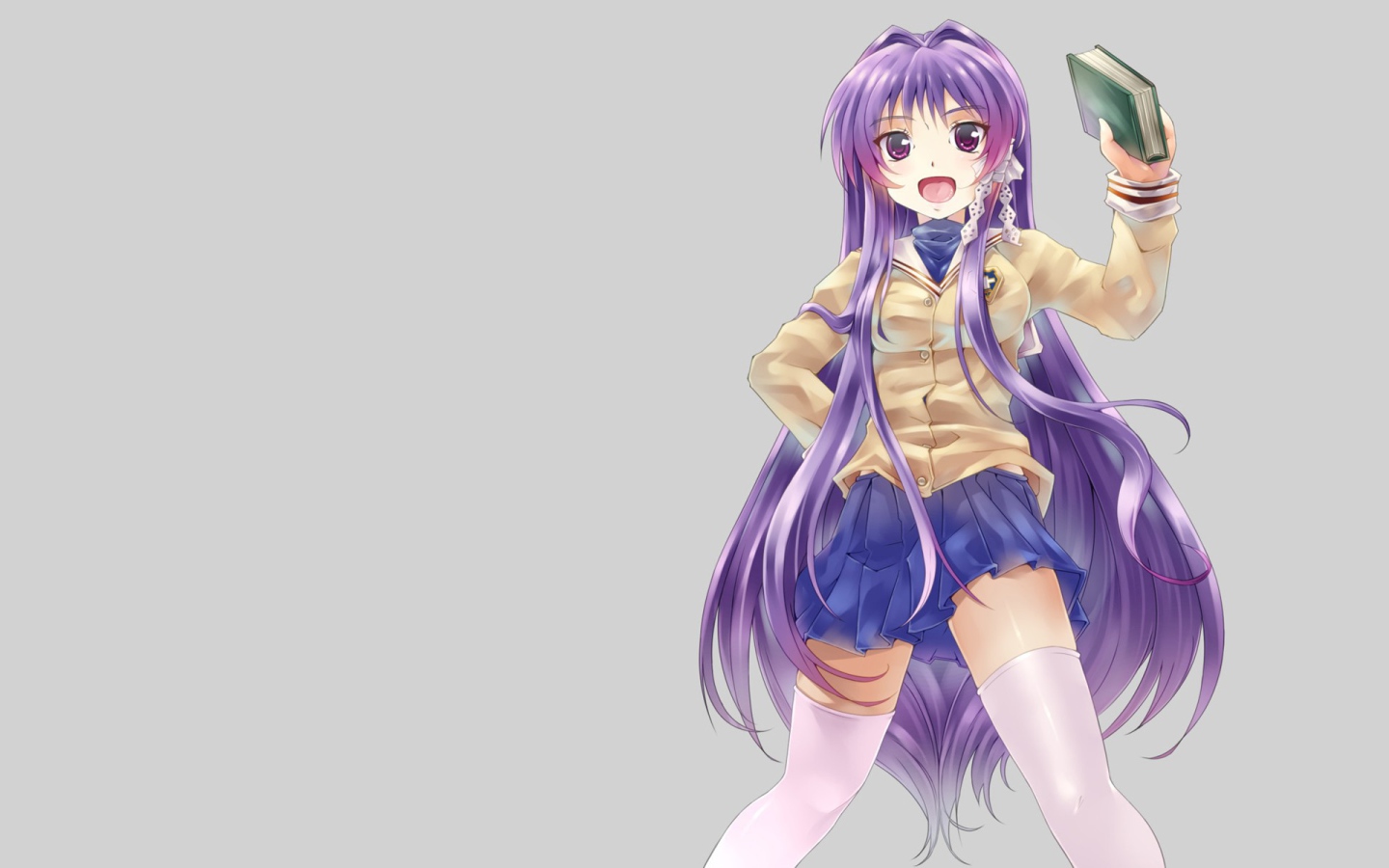 Аниме девушка с книгой в руке