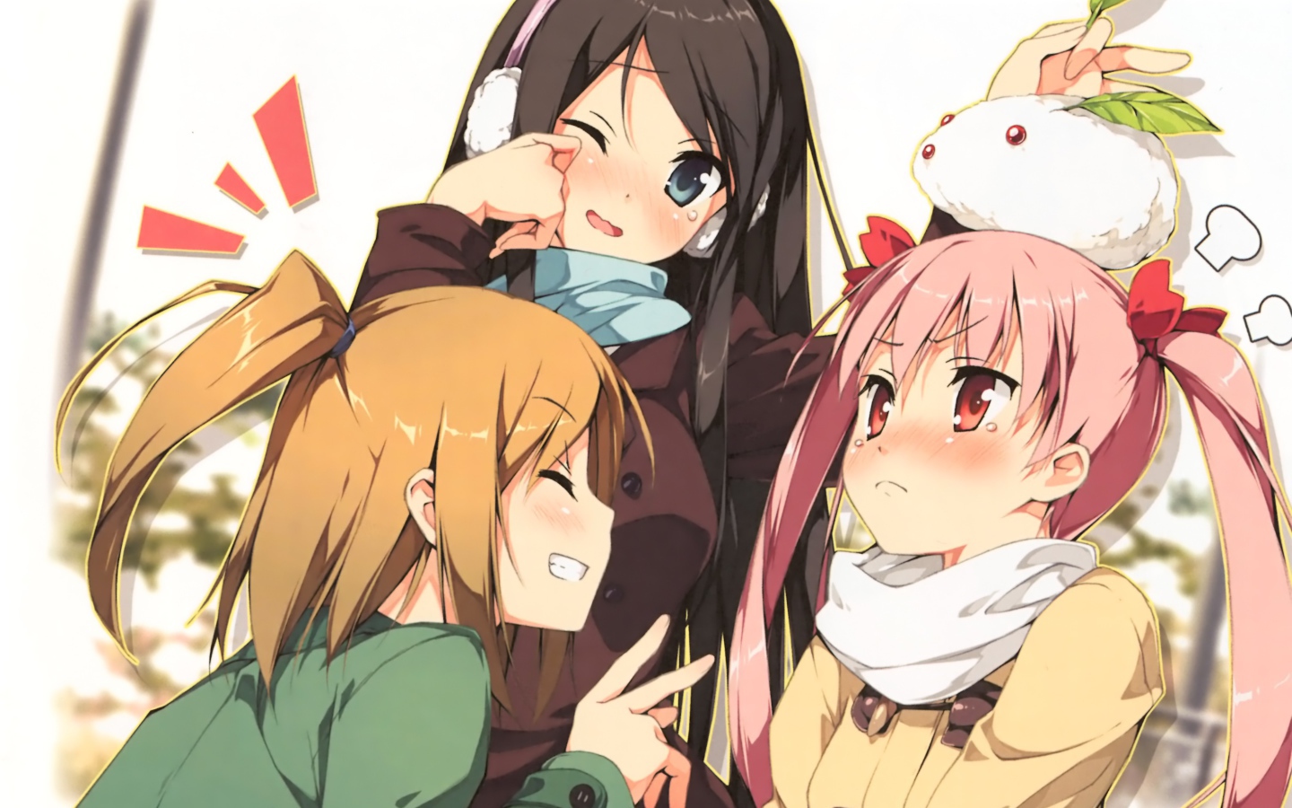 Девушки аниме с волосами разного цвета