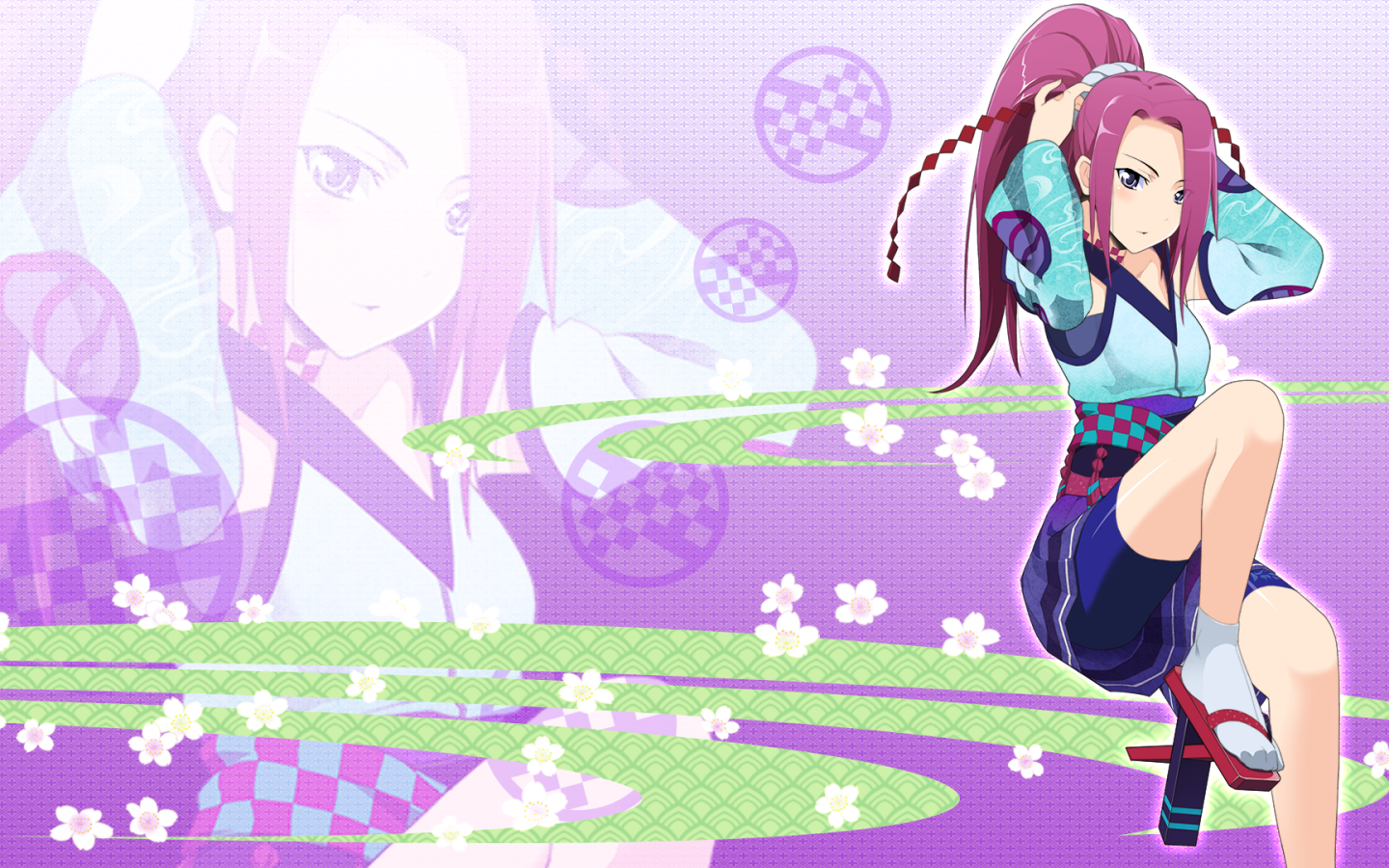 Красивая девушка в аниме Onigirl