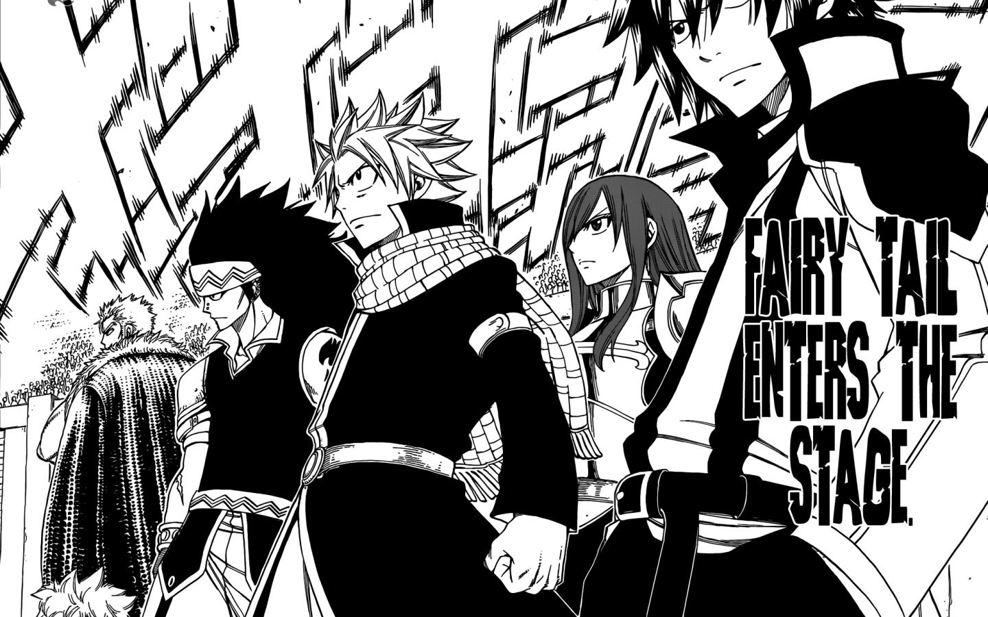 Черно белый рисунок аниме Сказка о хвосте феи