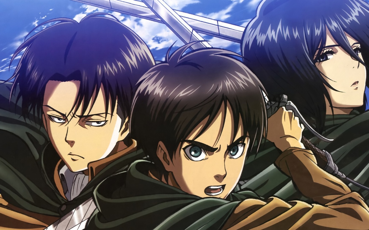 Парни из аниме Вторжение гигантов